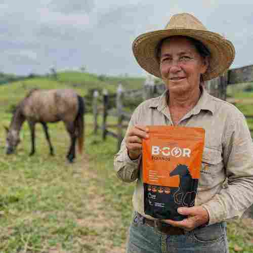 Dueños de caballos felices con mejoras en condición y pelaje usando B-GOR